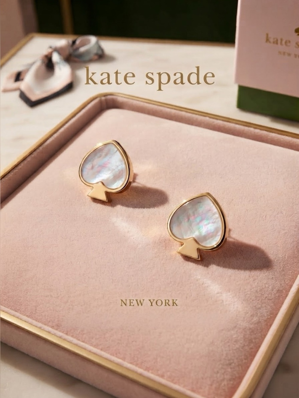Kate Spade Enamel spade or heart earrings